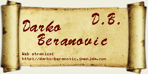 Darko Beranović vizit kartica